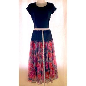Floral Two Piece Skirt Set